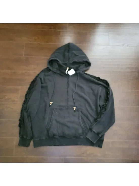 Free People XOXO Hoodie Oversized Athleisure Boho Grunge Streetwear Womens S - Picture 2 of 7